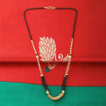 Gold Plated Three Chain Designer Mangalsutra For Women 1