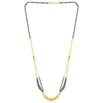 Gold Plated Three Chain Designer Mangalsutra For Women 3