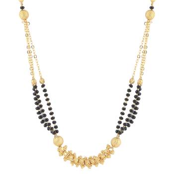Gold Plated Three Chain Designer Mangalsutra For Women 4