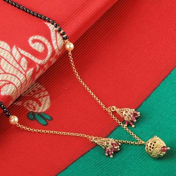 Attractive Gold Plated Chain Pandent Designer Mangalsutra For Women 2
