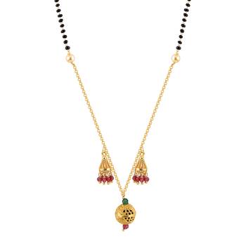 Attractive Gold Plated Chain Pandent Designer Mangalsutra For Women 3