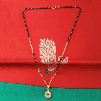 Gold Plated Daily Wear Simple Designer Pandent Mangalsutra For Women 1