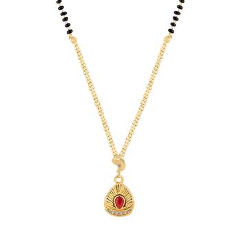 Gold Plated Daily Wear Simple Designer Pandent Mangalsutra For Women 4