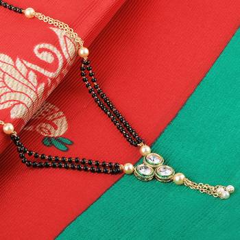 Traditional Gold Plated Designer Pandent Mangalsutra For Women 2