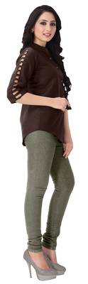 Coffee plain viscose rayon tops 4
