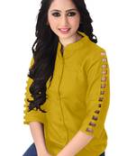 Yellow  plain viscose rayon tops
