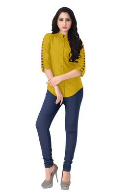 Yellow  plain viscose rayon tops 2