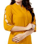 Yellow plain viscose rayon tops