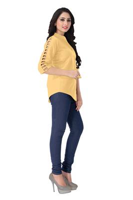 Cream plain viscose rayon tops 3