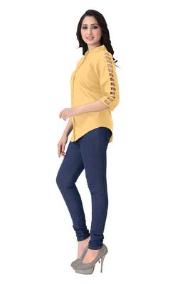 Cream plain viscose rayon tops 4