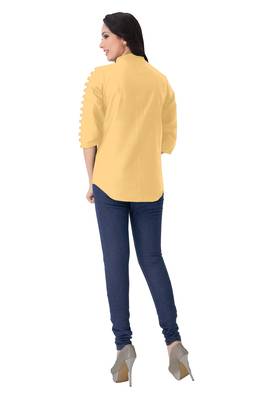 Cream plain viscose rayon tops 5