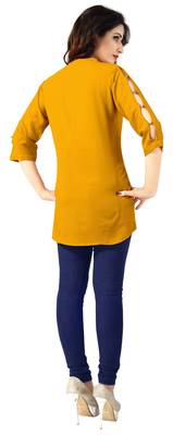 Yellow plain viscose rayon tops 4