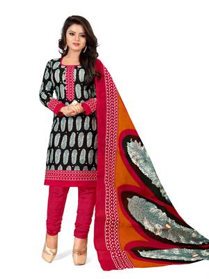 Black printed cotton salwar 1