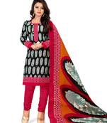 Black printed cotton salwar
