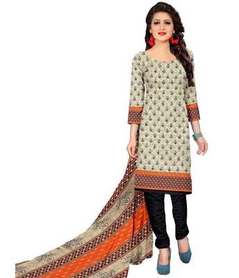 Cream printed cotton salwar 1