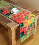 Houzzcode Abstract Yellow Printed Table Runner 38cm x 182cm