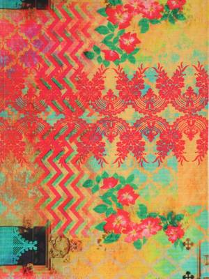 Houzzcode Abstract Yellow Printed Table Runner 38cm x 182cm 4
