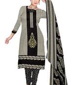 White printed cotton salwar