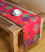 Houzzcode Red Printed Abstract Table Runner 38cm x 182cm