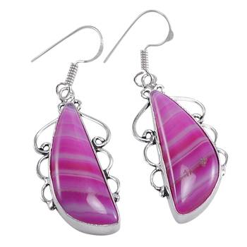 Pink Onyx Earrings 1