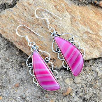 Pink Onyx Earrings 2