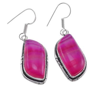 Pink Onyx Earrings 1