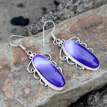Purple Agate Earrings 2
