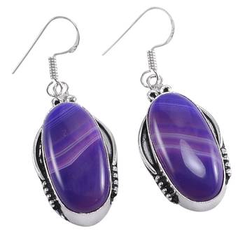 Purple Agate Earrings 1