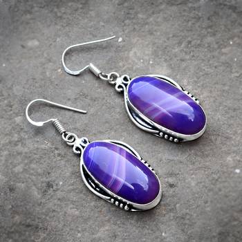 Purple Agate Earrings 2