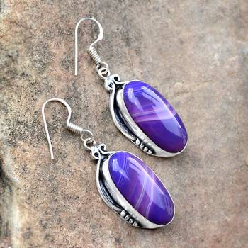 Purple Agate Earrings 3