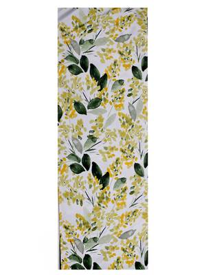 Houzzcode Yellow Leaf Floral Table Runner 30cm x 180cm 2