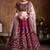 Maroon Dori, Badla And Sequins Embroidered Raw Silk Semi Stitched Lehenga Choli