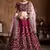 Maroon Dori, Badla And Sequins Embroidered Raw Silk Semi Stitched Lehenga Choli