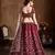 Maroon Dori, Badla And Sequins Embroidered Raw Silk Semi Stitched Lehenga Choli
