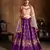 Purple Sequins, Resham, Thread And Dori Embroidered Art Silk lehenga choli for bride