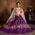 Purple Sequins, Resham, Thread And Dori Embroidered Art Silk lehenga choli for bride