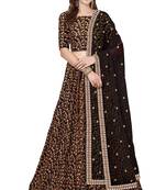 Black Zari And Heavy Sequins Embroidered Silk Lehenga Choli