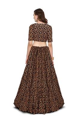 Black Zari And Heavy Sequins Embroidered Silk Lehenga Choli 2