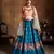 Light Blue Embroidered Art Silk Unstitched Lehenga With Dupatta