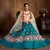 Light Blue Embroidered Art Silk Unstitched Lehenga With Dupatta