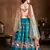 Light Blue Embroidered Art Silk Unstitched Lehenga With Dupatta