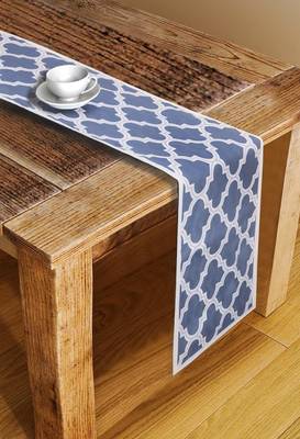 Houzzcode Grey Moroccon Table Runner 30cm x 180cm 1