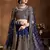 Engaging Navy Blue Zari &Glitter Sequins Embroidered Art Silk Party wear Lehenga
