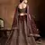 Mesmerizing Maroon Zari & Glitter Sequins Embroidered Art Silk Semi Stitched wedding Lehenga