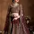 Mesmerizing Maroon Zari & Glitter Sequins Embroidered Art Silk Semi Stitched wedding Lehenga