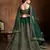Marvelous Green Zari & Glitter Sequins Embroidered Art Silk Bridal Lehenga choli