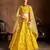 Yellow Zari, Dori, Thread And Sequins Embroidered Art Silk Semi Stitched Bridal Lehenga