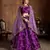Purple Zari, Dori, Thread And Sequins Embroidered Art Silk Semi Stitched Lehenga Choli With Dupatta