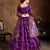 Purple Zari, Dori, Thread And Sequins Embroidered Art Silk Semi Stitched Lehenga Choli With Dupatta