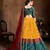 Yellow Zari, Dori And Sequins Embroidered Art Silk Semi Stitched Bridal Lehenga